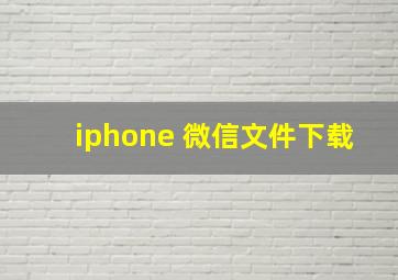 iphone 微信文件下载